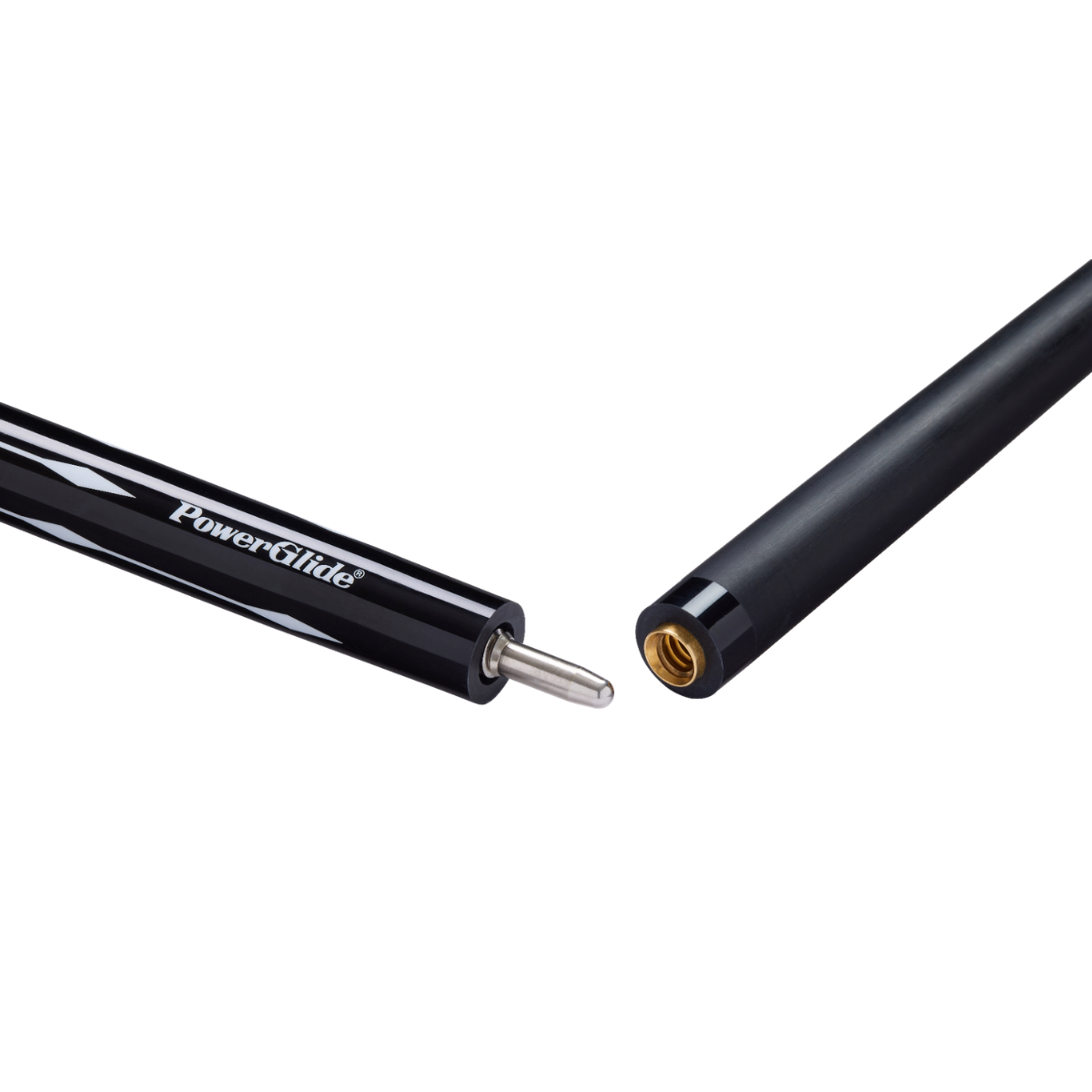 PowerGlide Snooker & Pool Cue Centre Jointed Luxe 3K Carbon Fibre Black 57" 145cm