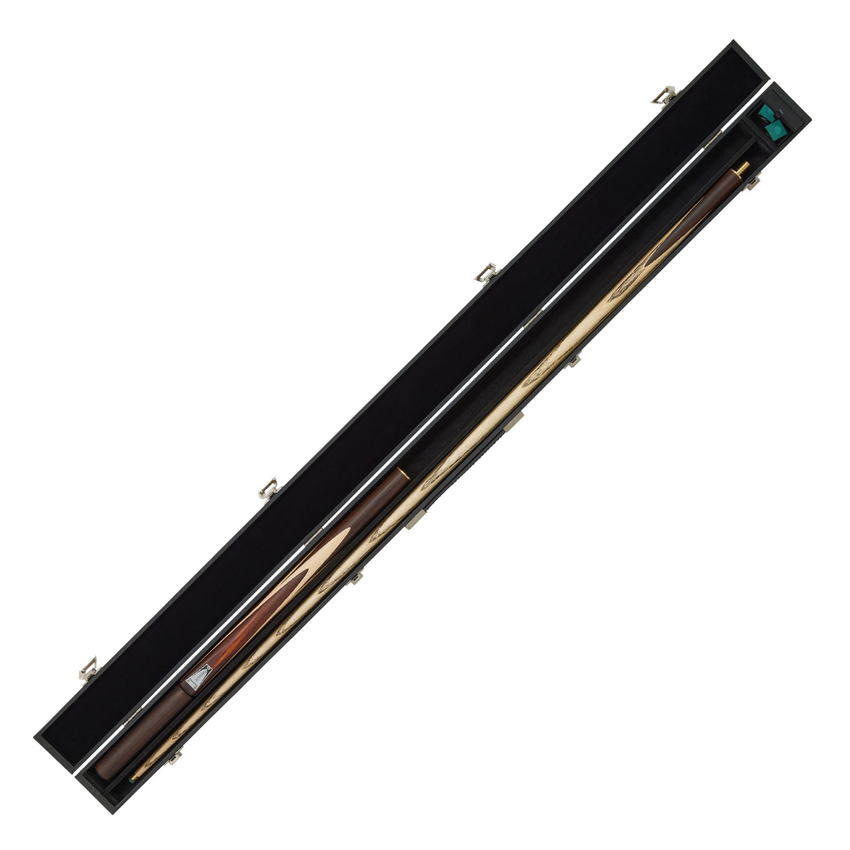 PowerGlide Snooker & Pool Hard Cue Case Black 3/4 Joint - Holds 1 Cue