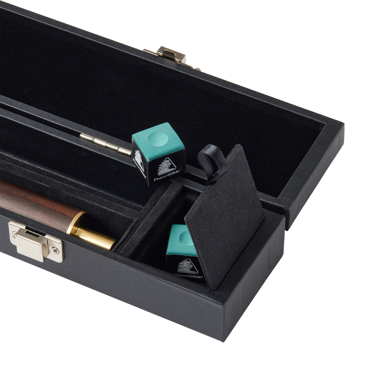 PowerGlide Snooker & Pool Hard Cue Case Black 3/4 Joint - Holds 1 Cue