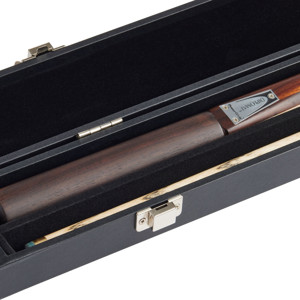 PowerGlide Snooker & Pool Hard Cue Case Black 3/4 Joint - Holds 1 Cue