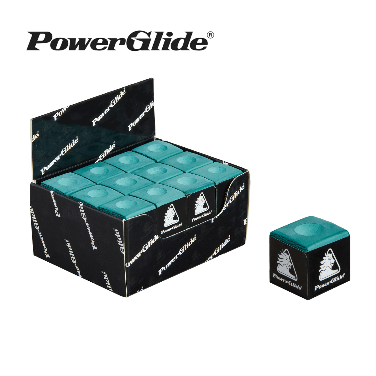 PowerGlide Snooker & Pool Cue Chalk 24pc Green