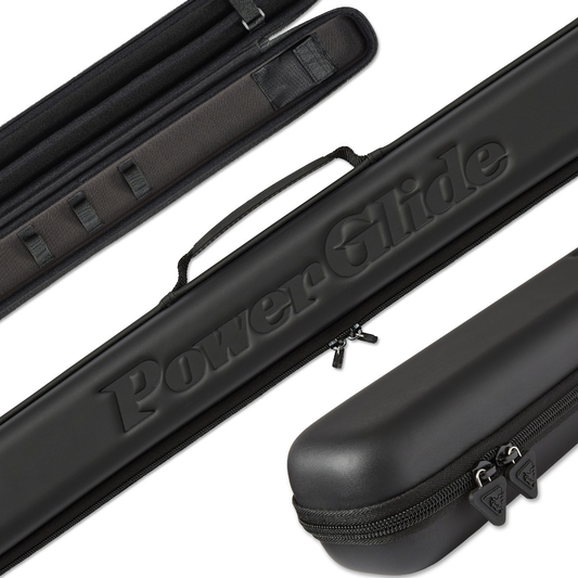 PowerGlide Snooker & Pool Cue Case Svartur Black 3/4 Joint - Holds 1 Cue
