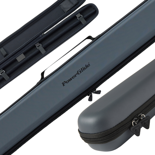 PowerGlide Snooker & Pool Cue Case Svartur Met Grey 3/4 Joint - Holds 1 Cue