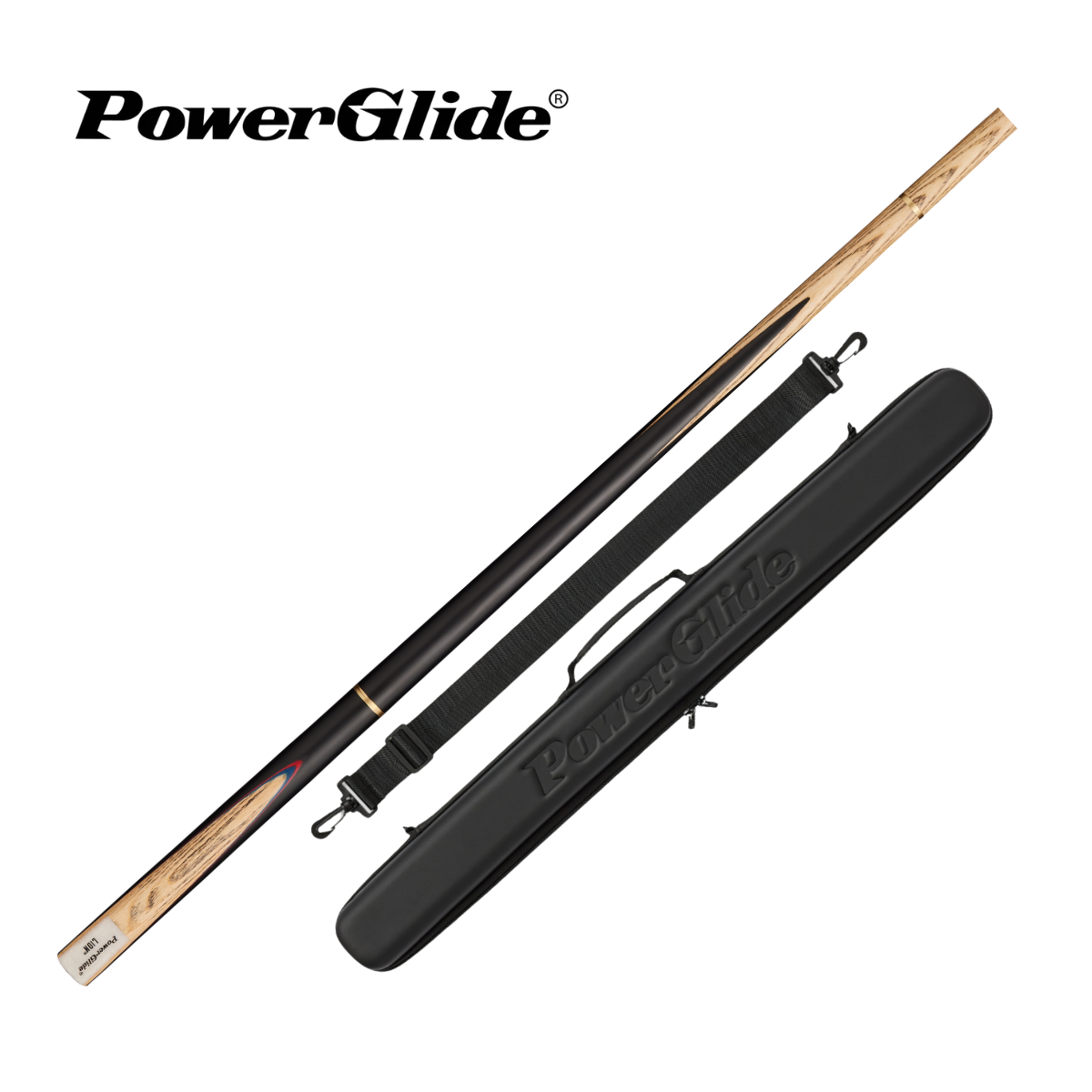 PowerGlide English Pool Cue Double Jointed Lion 57" 145cm