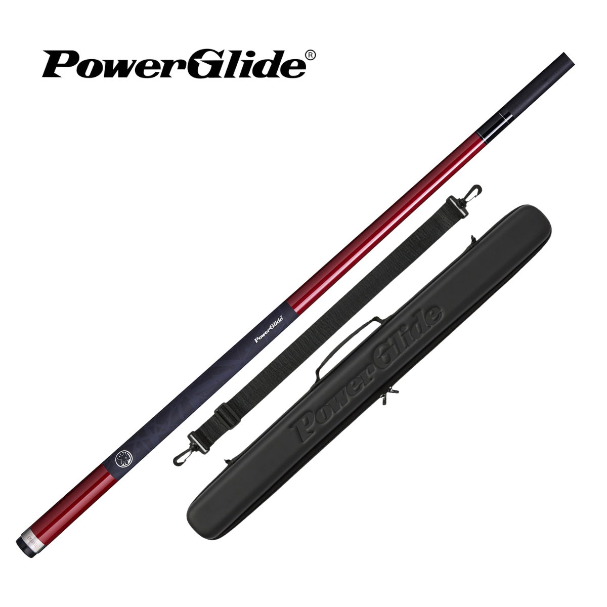 PowerGlide Snooker & Pool Cue Centre Jointed Emanate 3K Carbon Fibre 57" 145cm