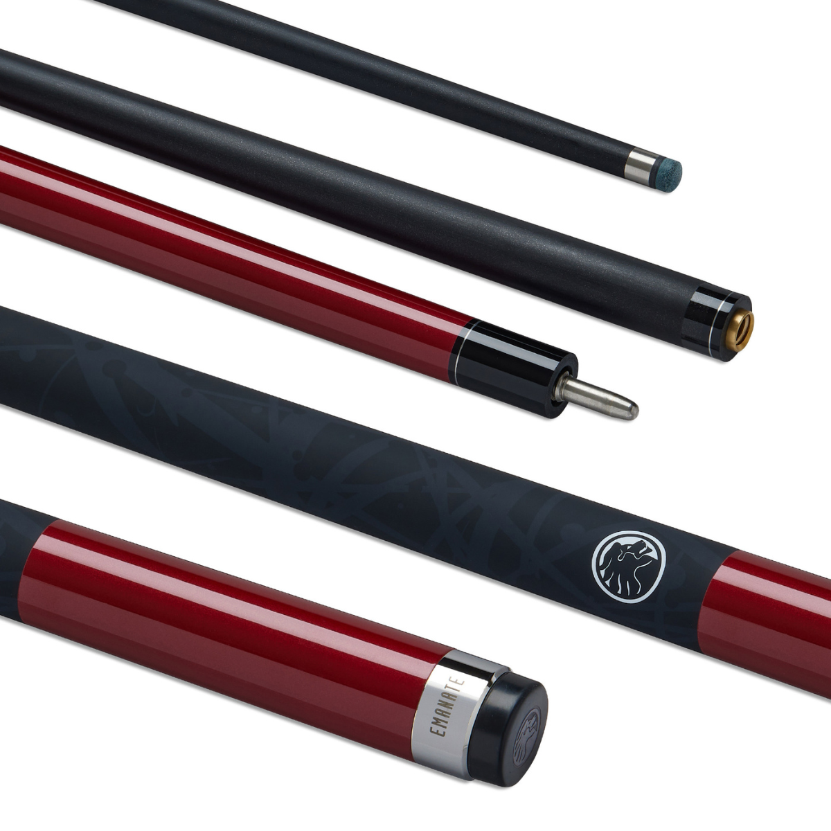 PowerGlide Snooker & Pool Cue Centre Jointed Emanate 3K Carbon Fibre 57" 145cm