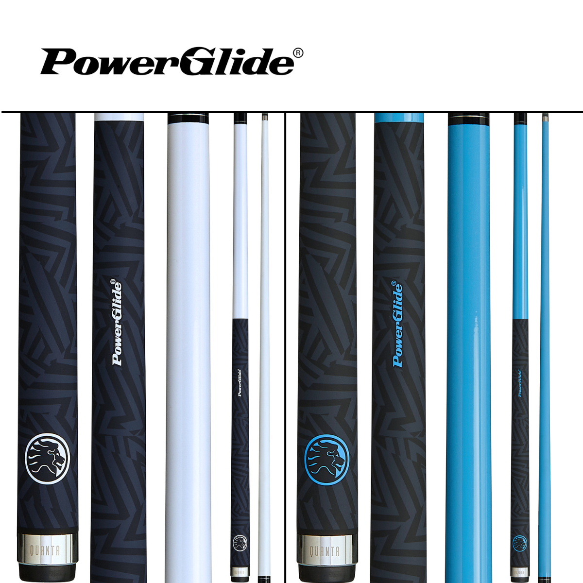 PowerGlide Snooker & Pool Cue Centre Jointed Quanta 3K Carbon Fibre 57" 145cm
