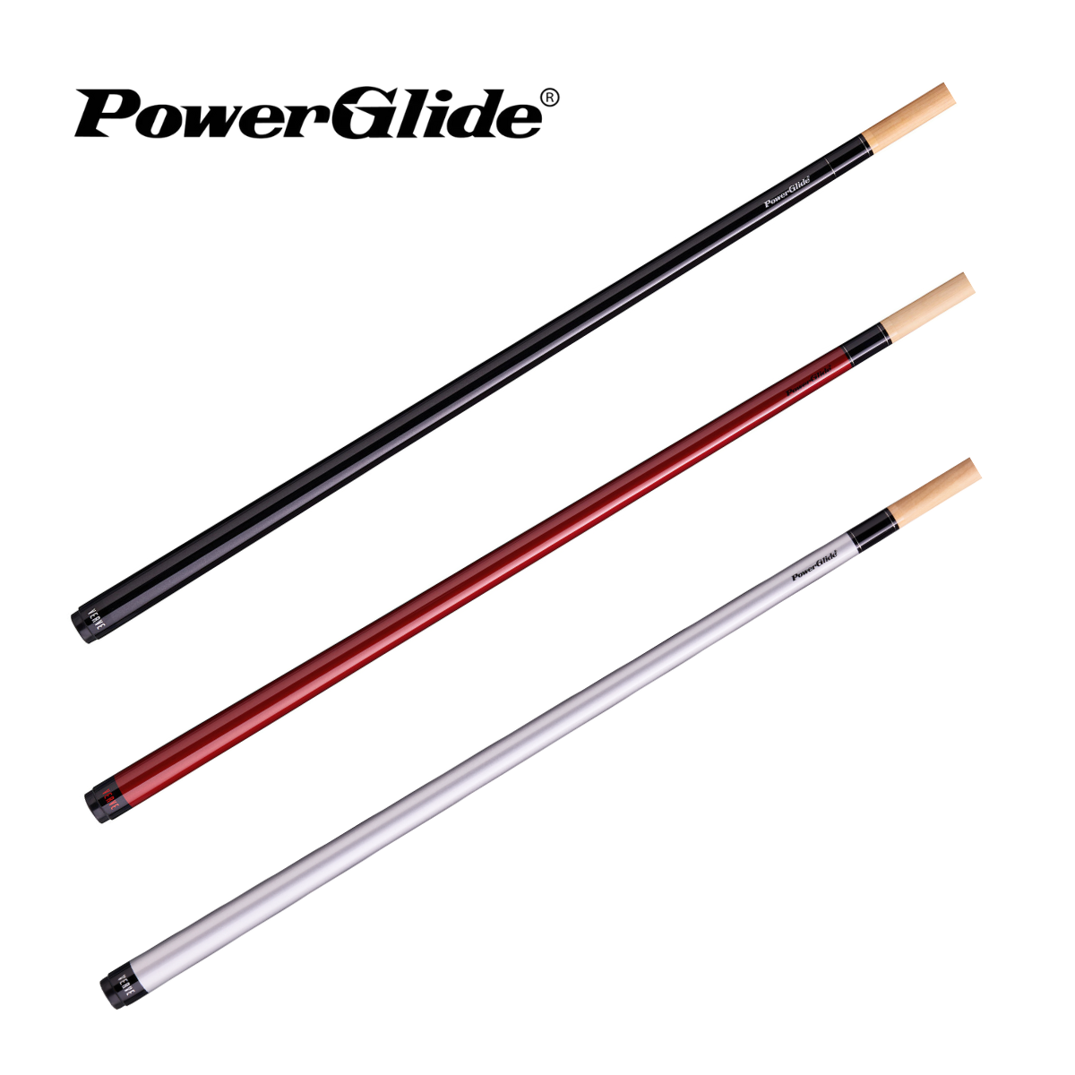 PowerGlide Snooker & Pool Cue Centre Jointed Verve 3K Carbon Fibre 57" 145cm