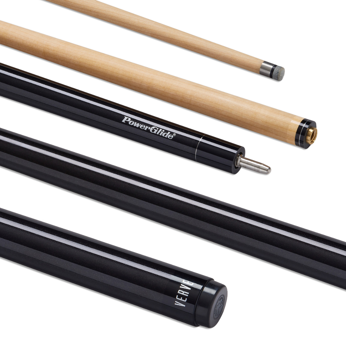 PowerGlide Snooker & Pool Cue Centre Jointed Verve 3K Carbon Fibre 57" 145cm