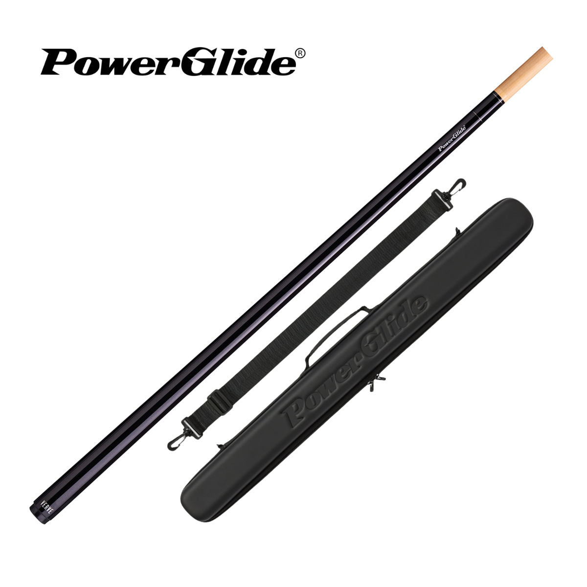 PowerGlide Snooker & Pool Cue Centre Jointed Verve 3K Carbon Fibre 57" 145cm