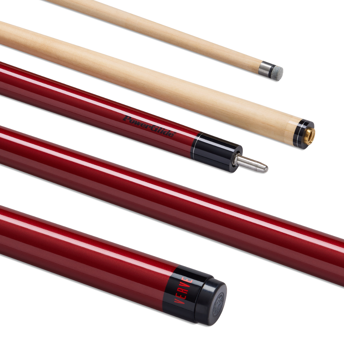 PowerGlide Snooker & Pool Cue Centre Jointed Verve 3K Carbon Fibre 57" 145cm
