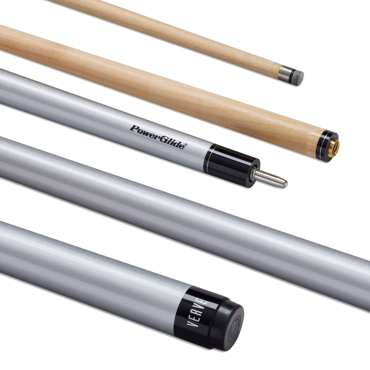 PowerGlide Snooker & Pool Cue Centre Jointed Verve 3K Carbon Fibre 57" 145cm