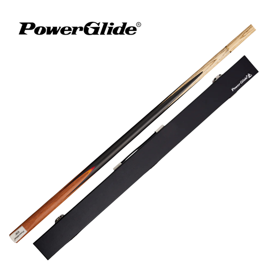 PowerGlide Snooker & Pool Cue Centre Jointed Aero With Case 57" 145cm
