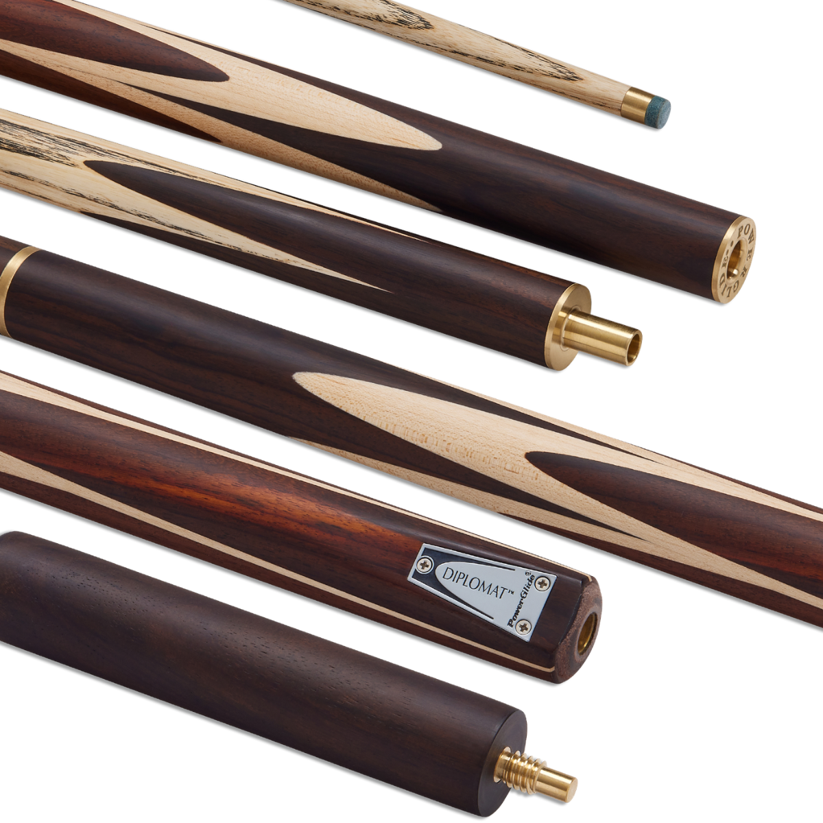PowerGlide Snooker & Pool Cue Centre Or 3/4 Jointed Diplomat 57" 145cm