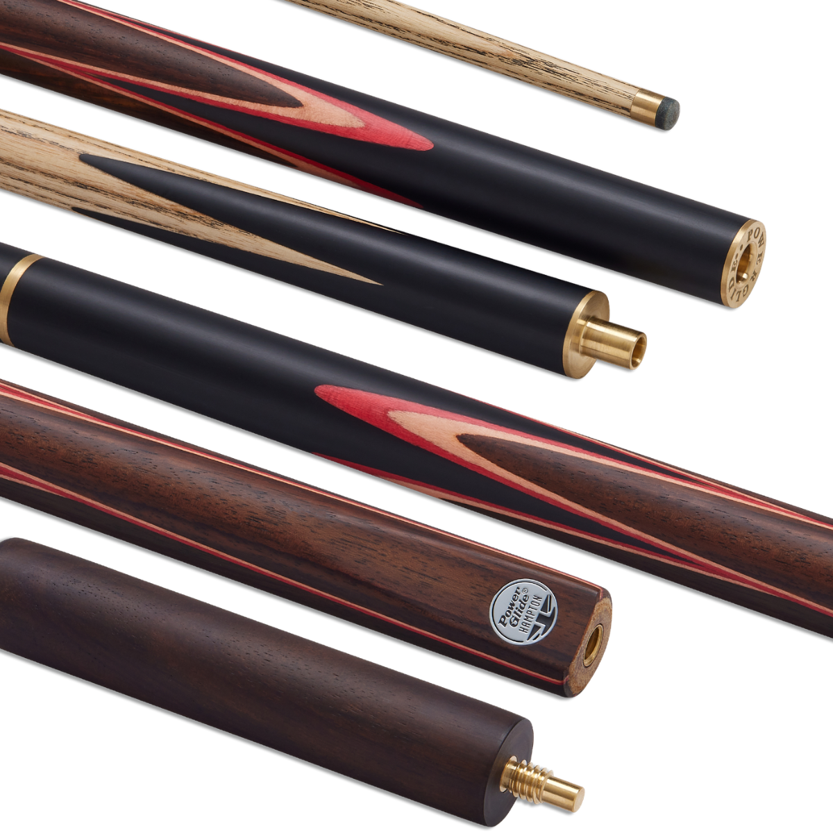 PowerGlide Snooker & Pool Cue Centre Or 3/4 Jointed Hampton 57" 145cm