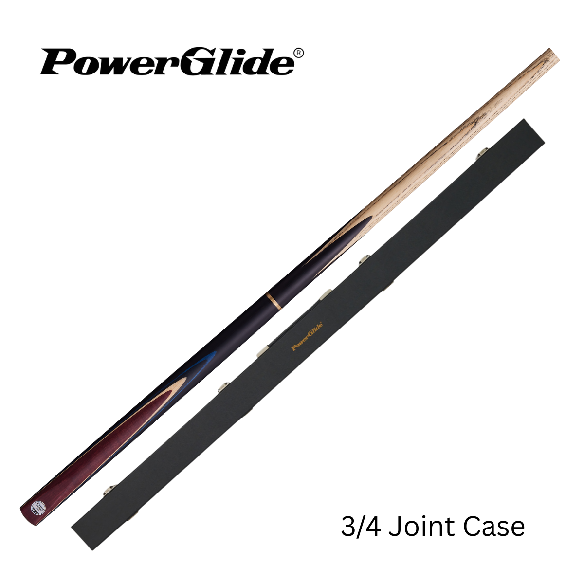 PowerGlide Snooker & Pool Cue Centre Or 3/4 Jointed VI 57" 145cm