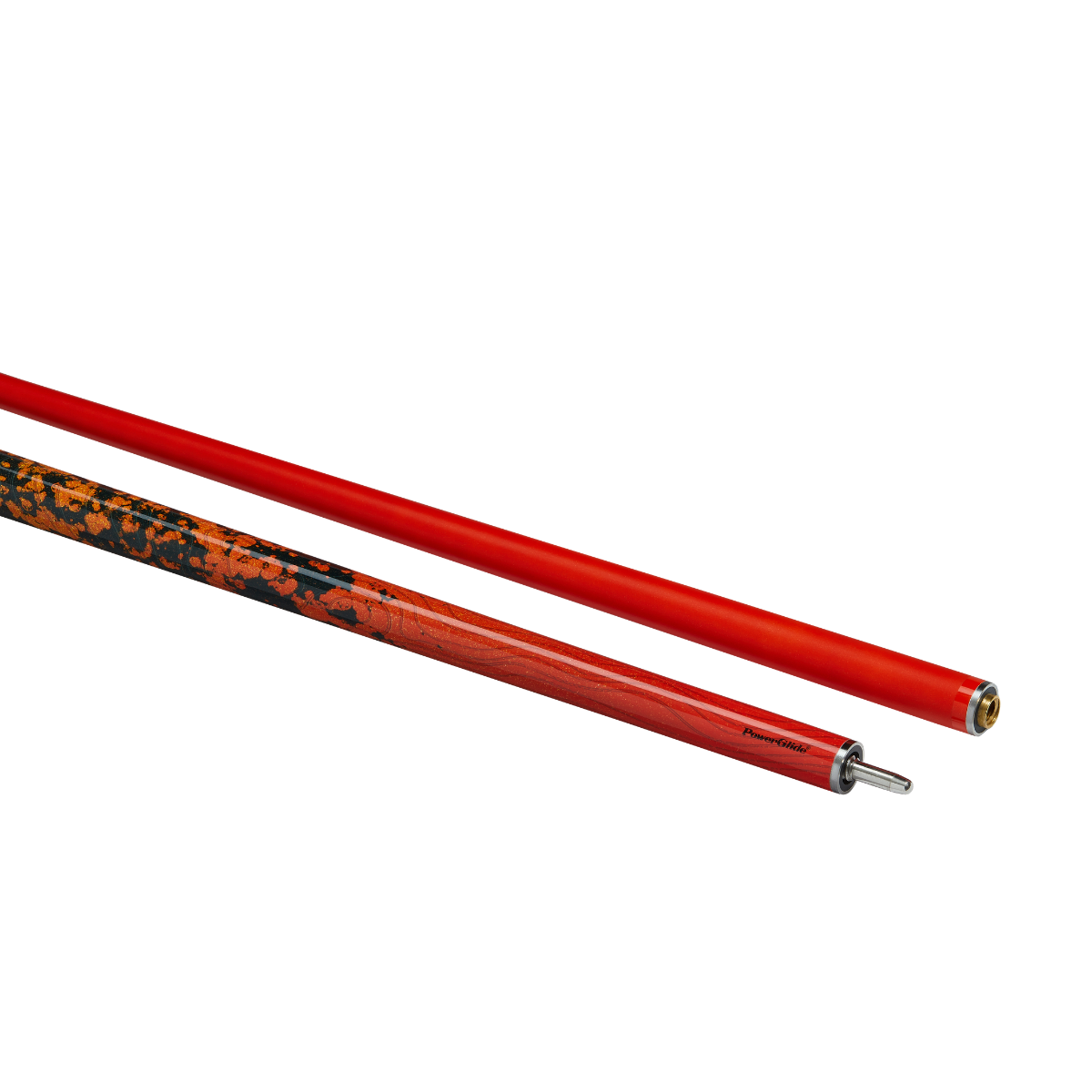 PowerGlide Snooker & Pool Cue Centre Jointed 3K Carbon Fibre Ignis Orange 57" 145cm