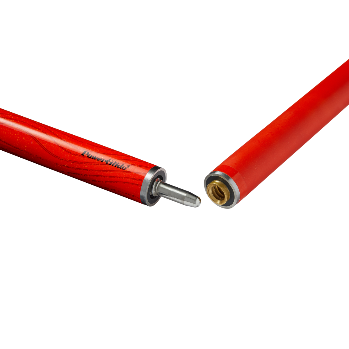 PowerGlide Snooker & Pool Cue Centre Jointed 3K Carbon Fibre Ignis Orange 57" 145cm