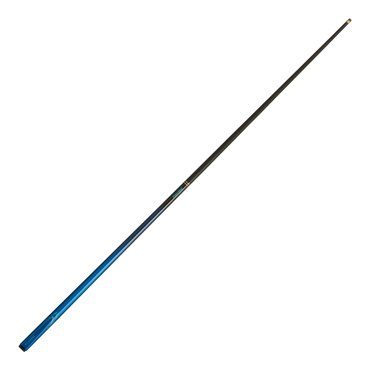 PowerGlide Snooker & Pool Cue Centre Jointed 3K Carbon Fibre Aramid Blue 57" 145cm