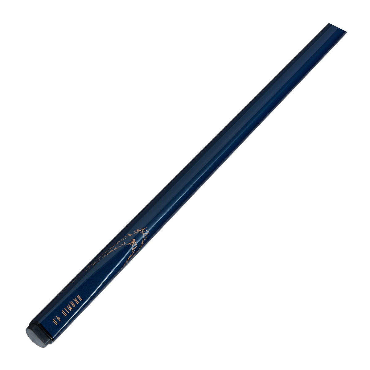 PowerGlide Snooker & Pool Cue Centre Jointed 3K Carbon Fibre Aramid Blue Rose Gold 57" 145cm