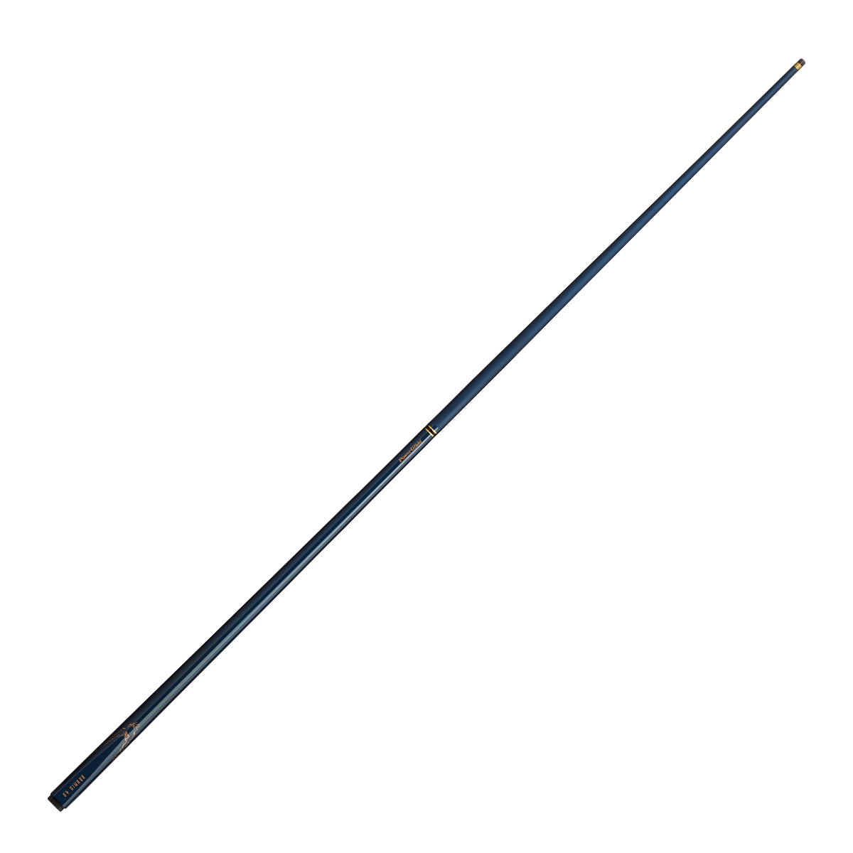 PowerGlide Snooker & Pool Cue Centre Jointed 3K Carbon Fibre Aramid Blue Rose Gold 57" 145cm