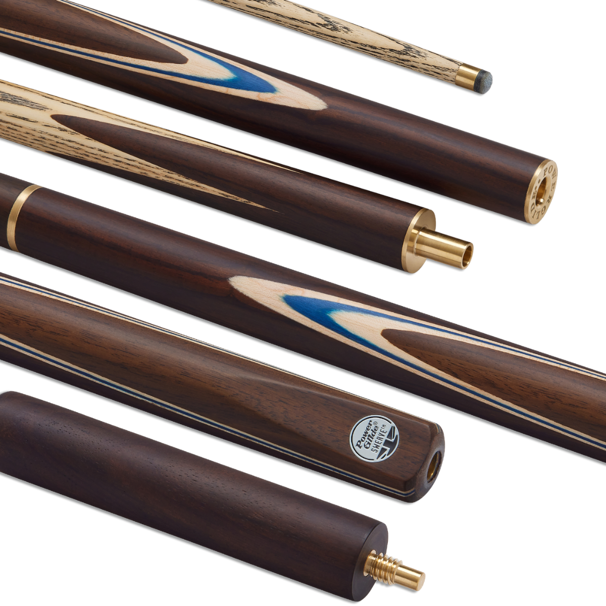 PowerGlide Snooker & Pool Cue Centre Or 3/4 Jointed Swerve 57" 145cm