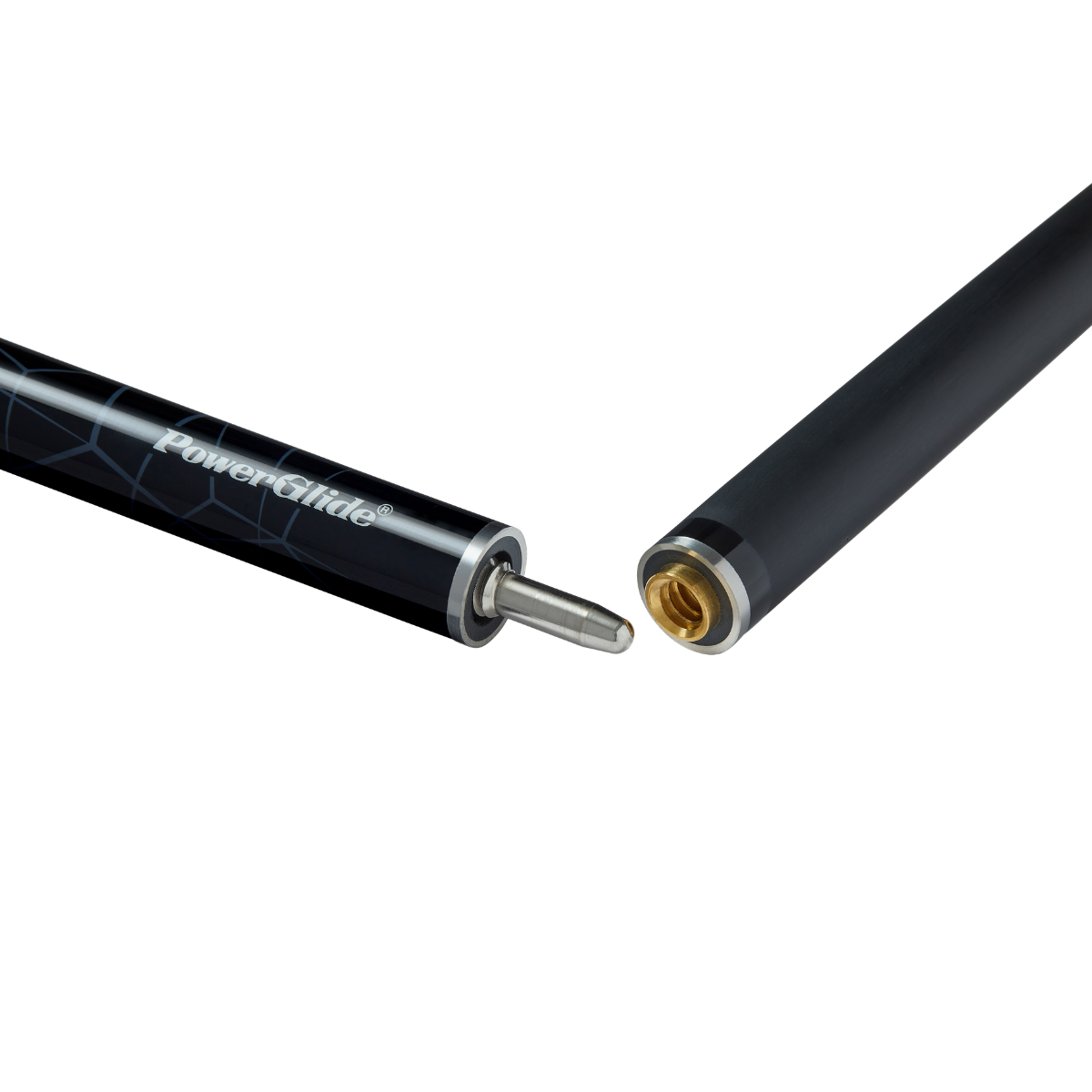 PowerGlide Snooker & Pool Cue Centre Jointed Noir Black 57" 145cm
