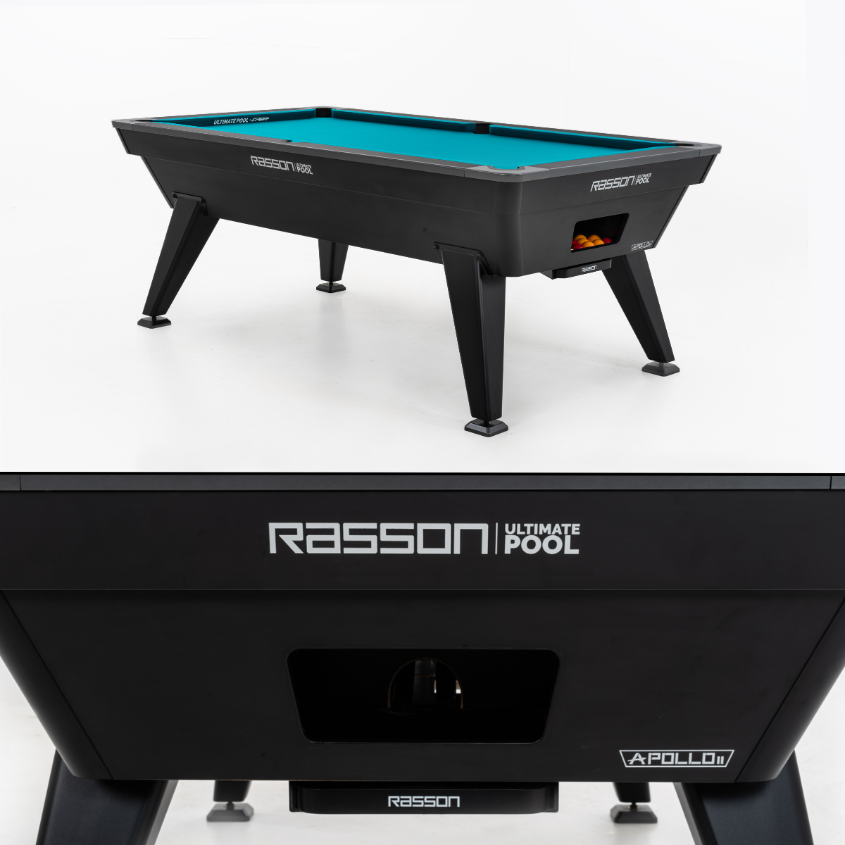 Rasson Apollo II English Pool Table 4rd Gen Tournament 7ft Black