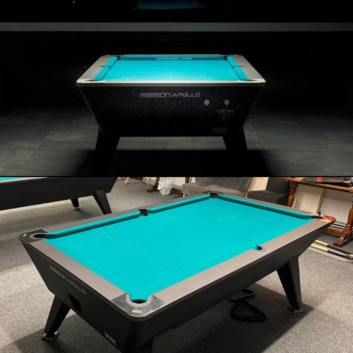 Rasson Apollo English Pool Table 3rd Gen Tournament 7ft Black