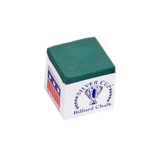 Silver Cup Pool Cue Chalk Green 12pc Box