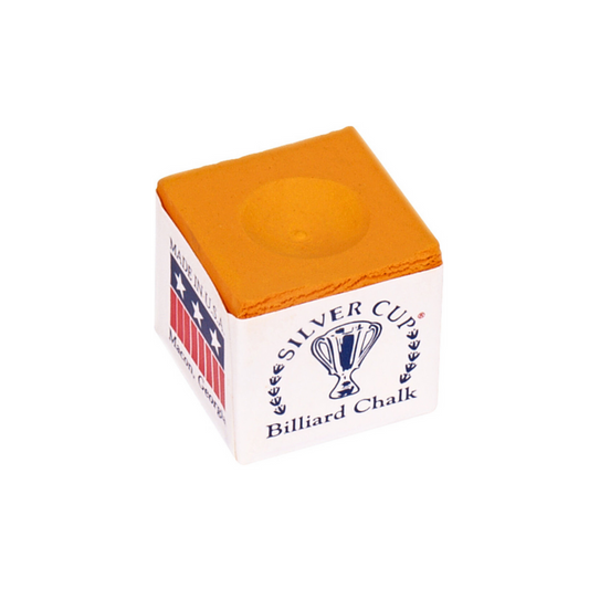 Silver Cup Pool Cue Chalk Orange 12 Box