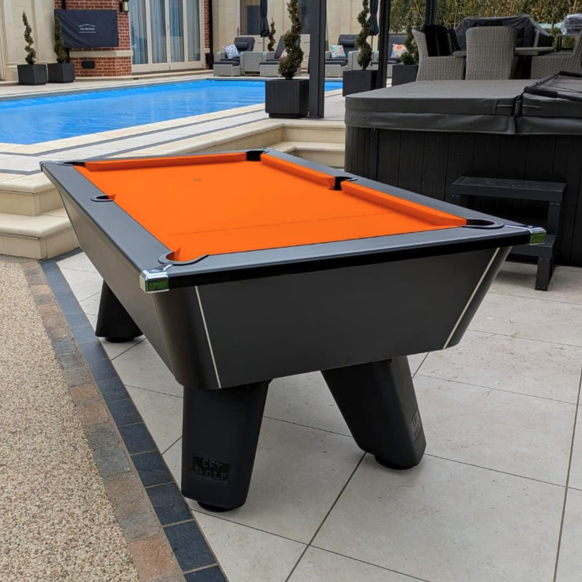 Cry Wolf Outdoor English Pool Table Black 6ft Or 7ft
