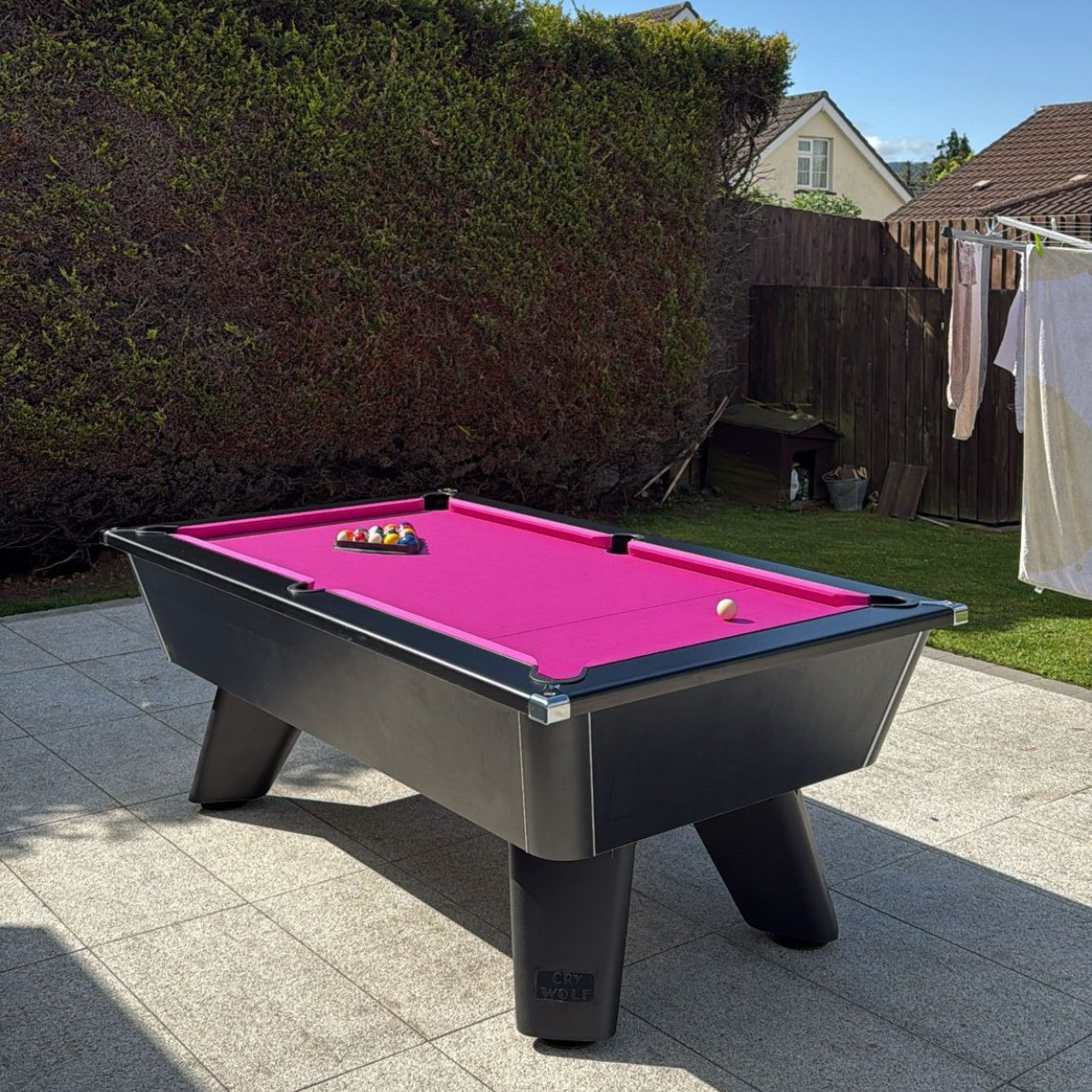 Cry Wolf Outdoor English Pool Table Black 6ft Or 7ft
