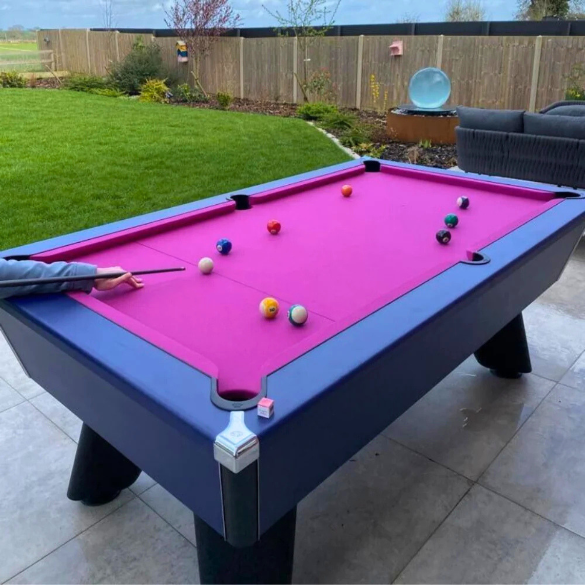 Cry Wolf Outdoor English Pool Table Midnight Blue 6ft Or 7ft