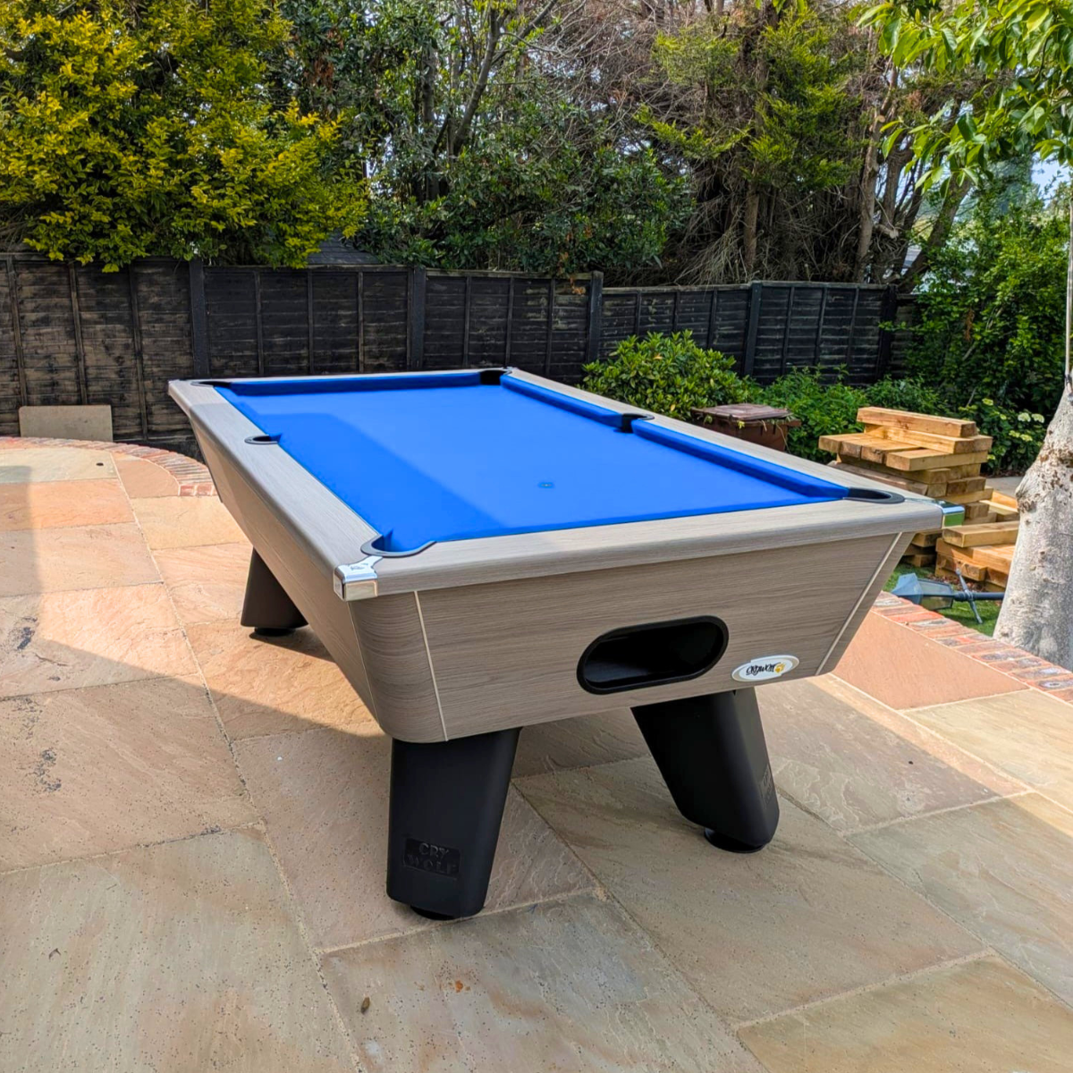 Cry Wolf Outdoor English Pool Table Driftwood 6ft Or 7ft