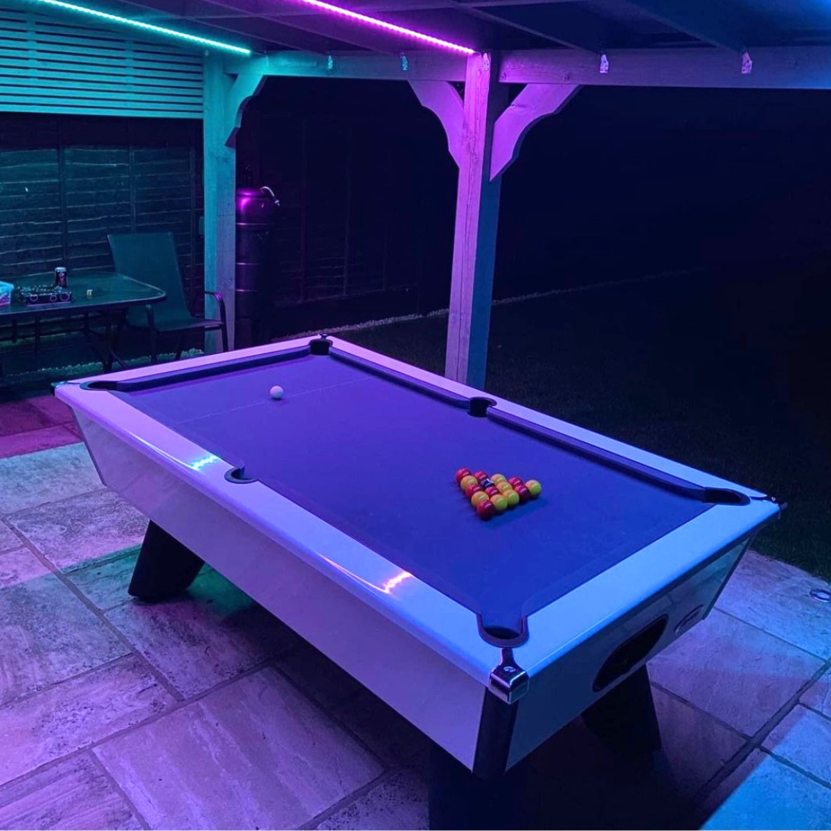 Cry Wolf Outdoor English Pool Table White 6ft Or 7ft