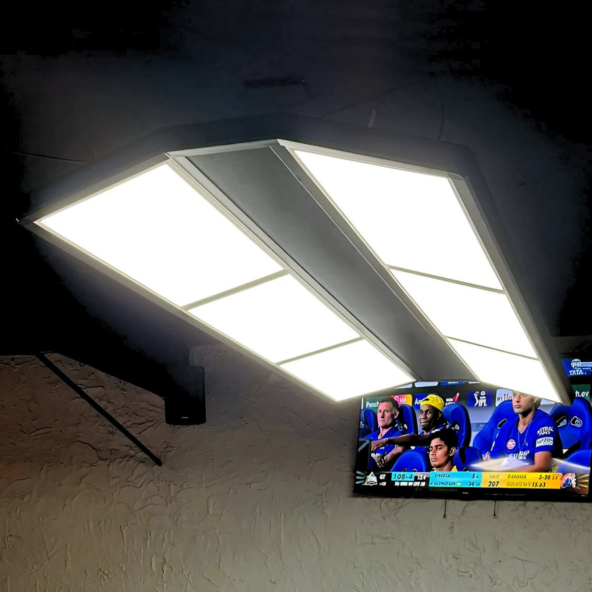 Snooker & Pool Table Light Modern LED 6 Panel Black
