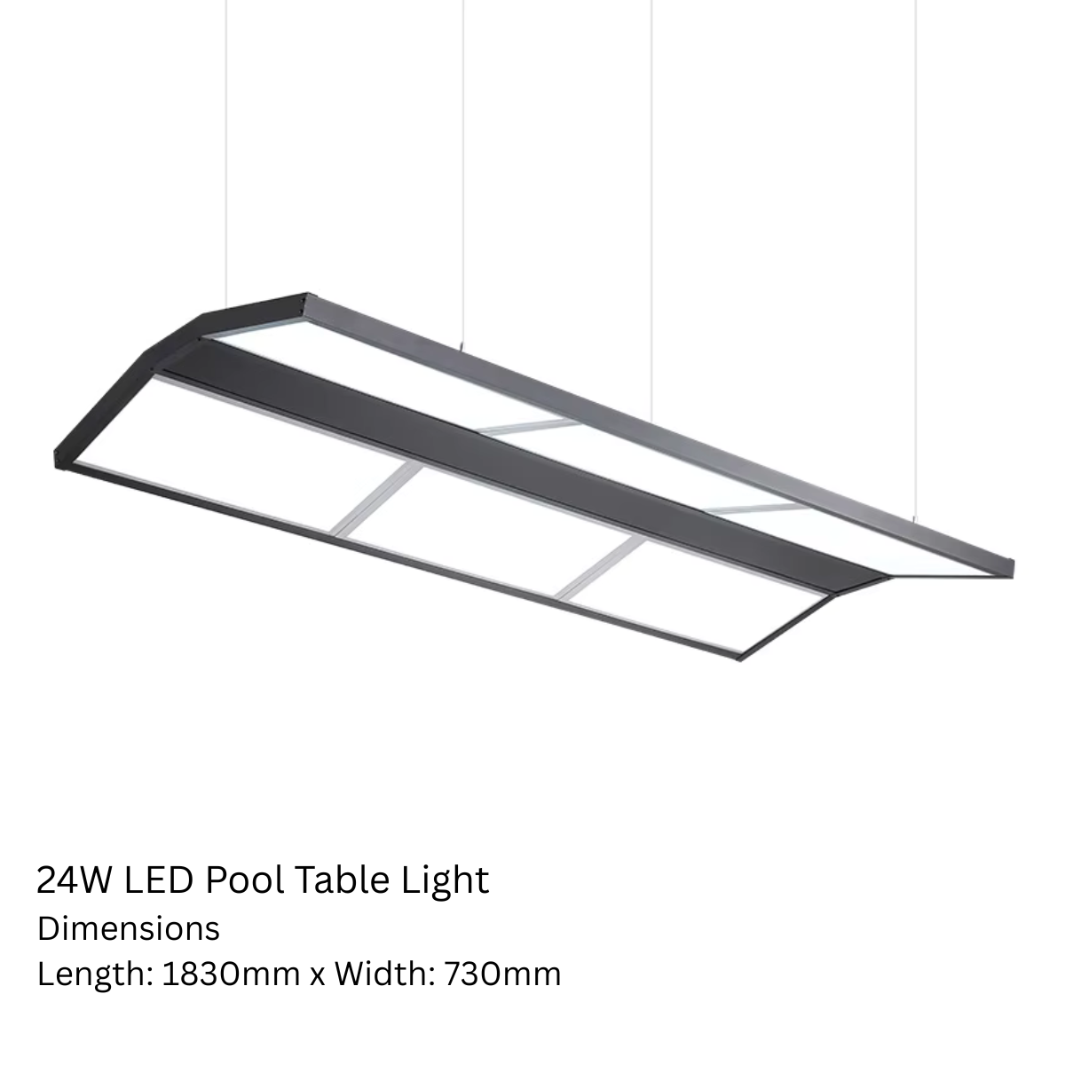 Snooker & Pool Table Light Modern LED 6 Panel Black