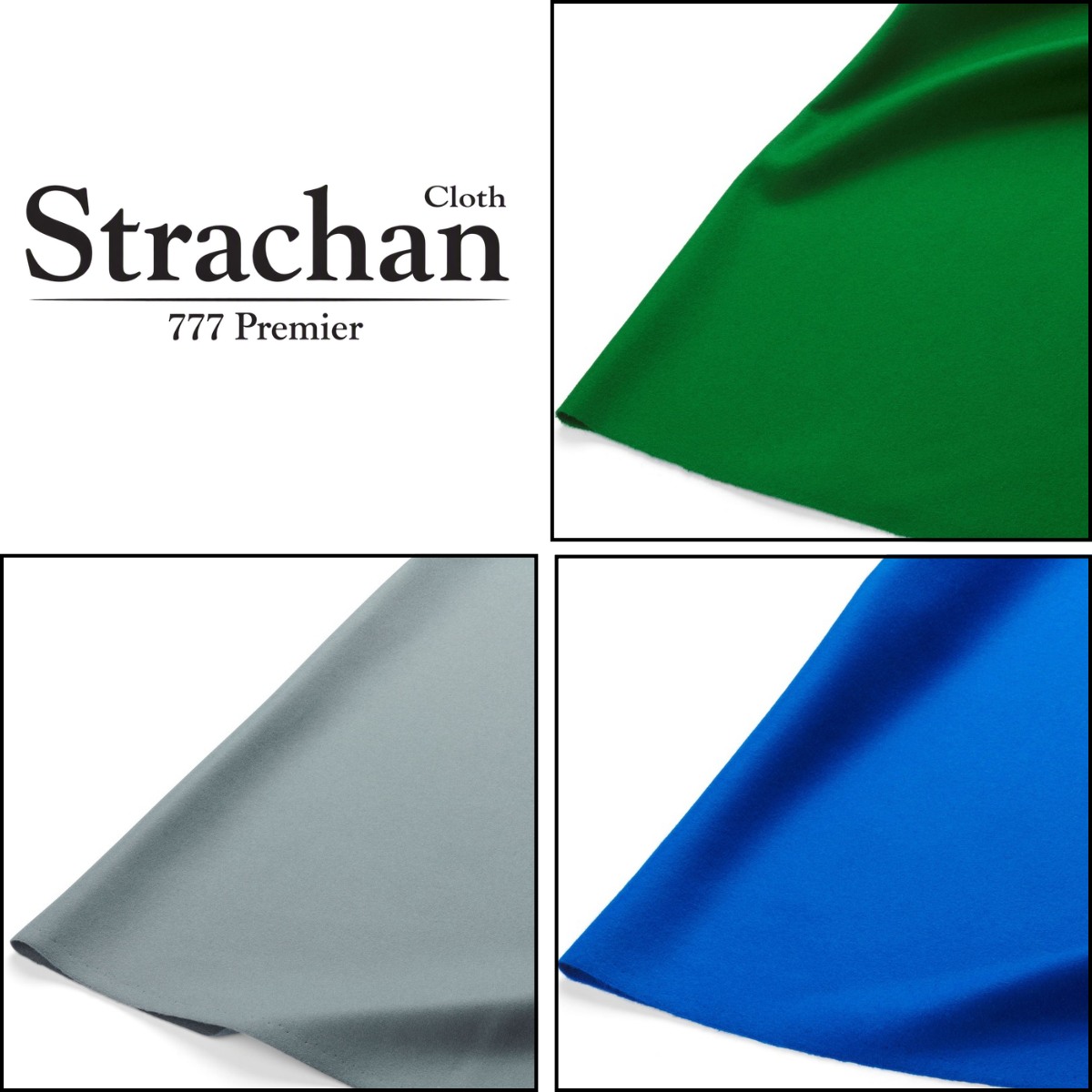 Strachan 777 Premier American Pool Cloth Bed And Cushion Set Green Blue Grey 8ft
