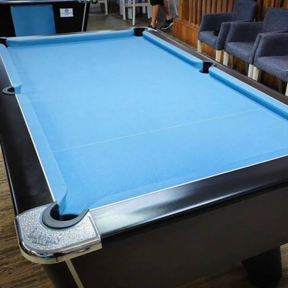 Strachan 861 Cloth 86 UK Pool Cloth Bed And Cushion Set Powder Blue 6ft Or 7ft