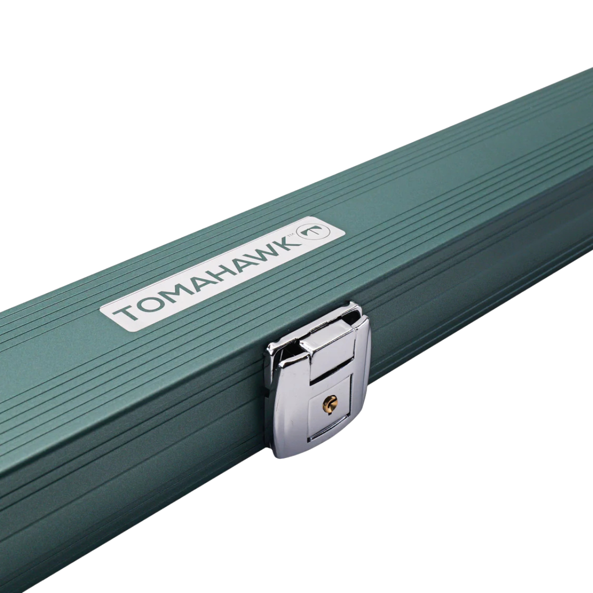 Tomahawk Aluminium Snooker & Pool Hard Cue Case Green Or Black 1 Piece - Holds 2 Cues