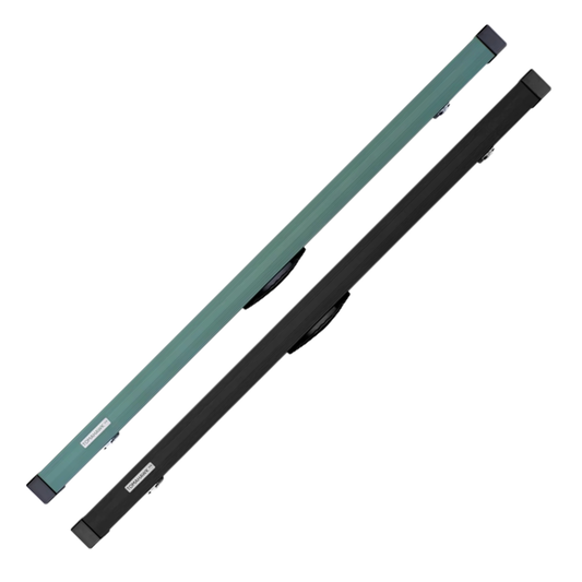 Tomahawk Aluminium Snooker & Pool Hard Cue Case Green Or Black 1 Piece - Holds 2 Cues