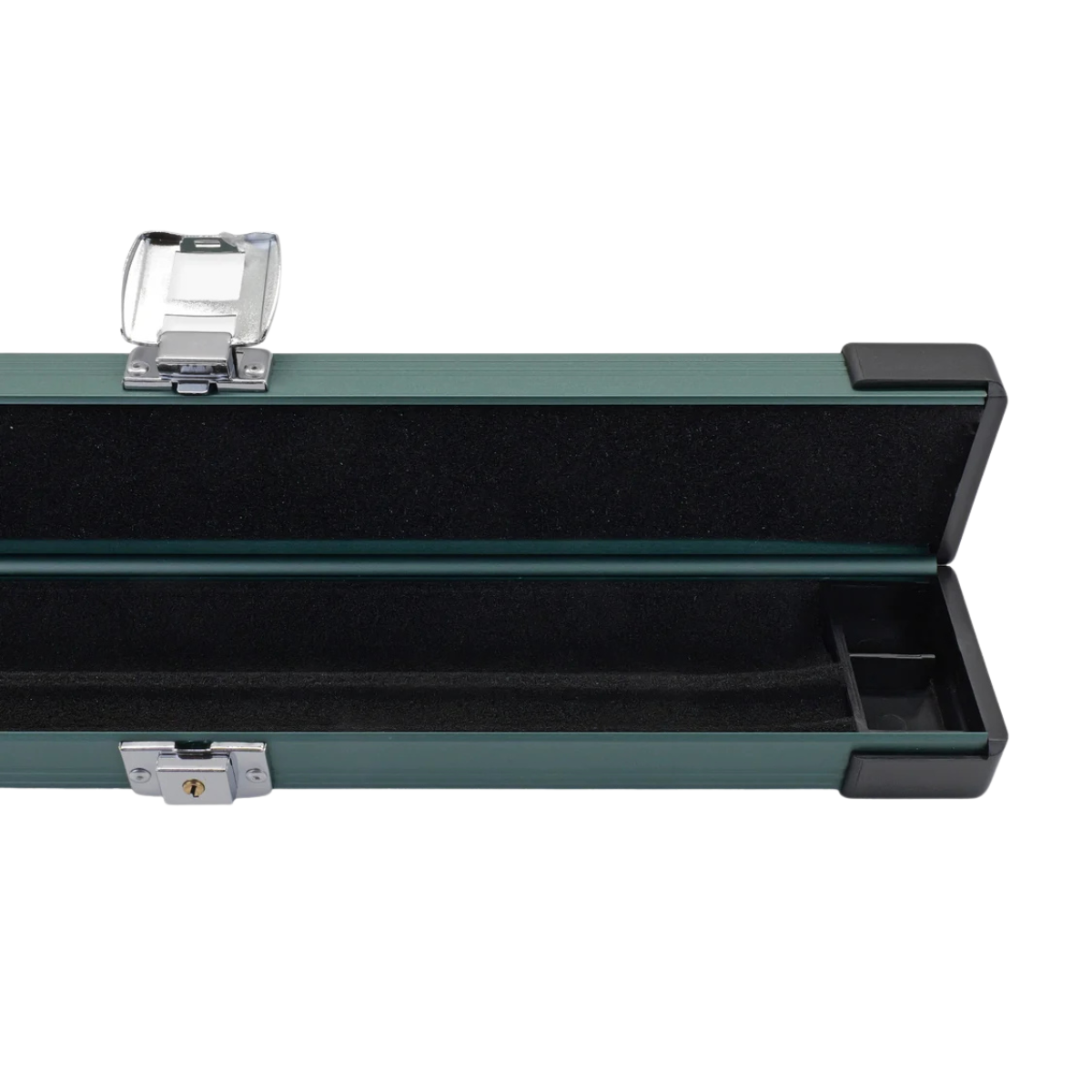 Tomahawk Aluminium Snooker & Pool Hard Cue Case Green Or Black 1 Piece - Holds 2 Cues