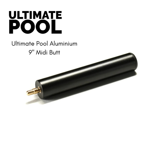 Ultimate Pool Cues Aluminium Midi Butt Extension Black 9" 22.5cm