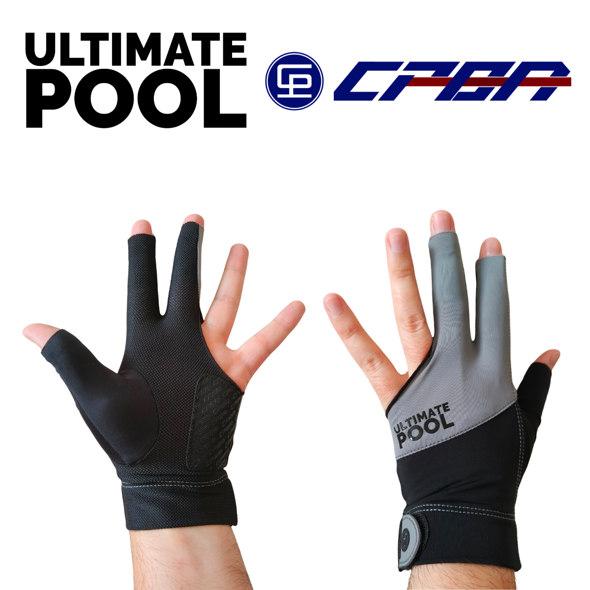 Ultimate Pool Cue Glove CPBA Grey Left Or Right Hand